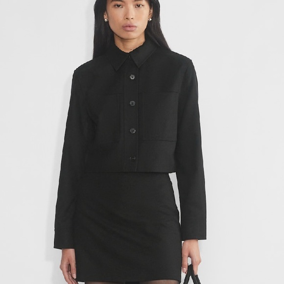 Aritzia Jackets & Blazers - Aritzia- Wilfred little cropped jacket precision wool